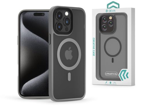 Devia Pino Series Magnetic ütésálló tok - Apple iPhone 15 Pro Max - szürke