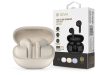 Devia TWS Bluetooth sztereó headset v5.3 + töltőtok - Devia TWS-M7 ENC Wireless Earphone with Charging Case - bézs