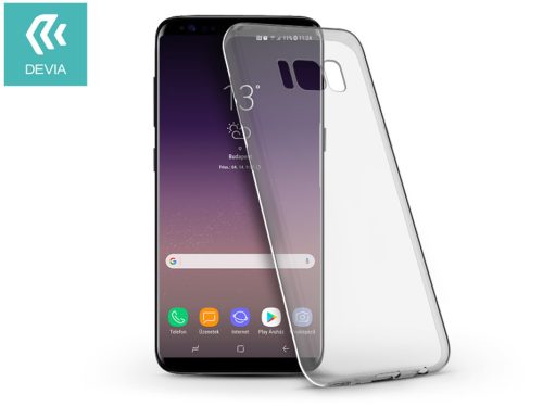 Samsung G955F Galaxy S8 Plus szilikon hátlap - Devia Naked - átlátszó