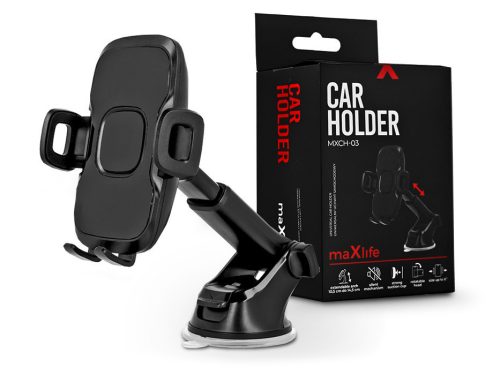 Maxlife műszerfalra / szélvédőre helyezhető autós tartó - Maxlife MXCH-03 Car   Holder - fekete