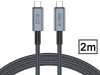 Tech-Protect USB Type-C - USB Type-C adat- és töltőkábel - Tech-Protect         Ultraboost USB 4.0 / 8K / 40 Gbps / PD240 Cable - 240W - szürke