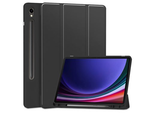 Samsung X710/X716B Galaxy Tab S9 11.0 tablet tok (Smart Case) on/off funkcióval,Pencil tartóval - Tech-Protect - fekete (ECO csomagolás)