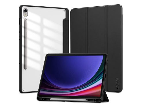 Samsung X710/X716B Galaxy Tab S9 11.0 tablet tok (Smart Case) on/off funkcióval,Pencil tartóval - Tech-Protect Hybrid - fekete (ECO csomagolás)