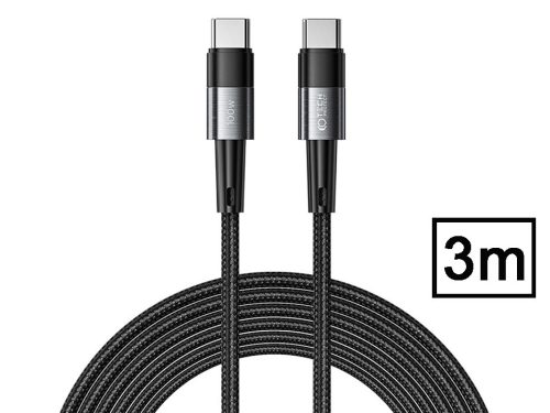 Tech-Protect USB Type-C - USB Type-C adat- és töltőkábel 3 m-es vezetékkel -    Tech-Protect Ultraboost PD100 Cable - 100W - fekete