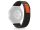 Samsung Galaxy Watch 4 / 5 / 5 Pro / 6 / 7 / FE nylon 20 mm-es sportszíj -      40/42/43/44/45/46/47 mm - fekete/narancs (ECO csomagolás)