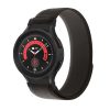 Samsung Galaxy Watch 4 / 5 / 5 Pro / 6 / 7 / FE nylon 20 mm-es sportszíj -      40/42/43/44/45/46/47 mm - fekete/narancs (ECO csomagolás)