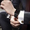 Apple Watch valódi bőrből készült óraszíj - Tech-Protect Leatherfit -           42/44/45/49 mm - fekete