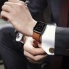 Apple Watch valódi bőrből készült óraszíj - Tech-Protect Leatherfit - 38/40/41  mm - barna