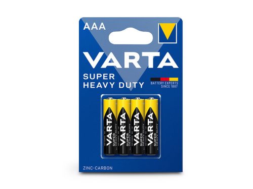 VARTA Super Heavy Duty Zinc-Carbon AAA ceruza elem - 4 db/csomag