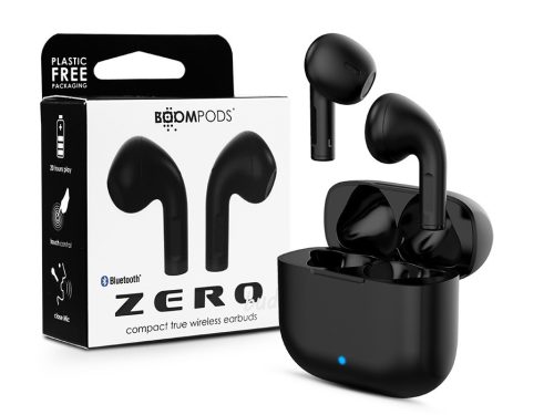 Boompods TWS Bluetooth sztereó headset v5.0 + töltőtok - Boompods Zero Buds TWS with Charging Case - fekete