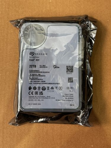 HDD Seagate 22TB 3.5" 7200rpm SATA Factory Recertified ST22000NM001E-FR