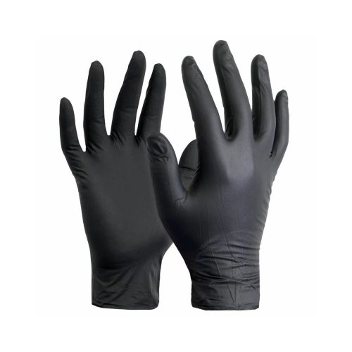 Gumikesztyű nitril púdermentes XL 100 db/doboz, GMT Super Gloves fekete