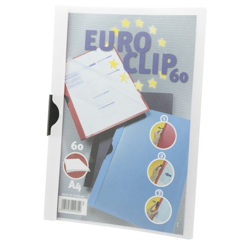 Klipp mappa A4, 60lap Durable Euroclip fehér