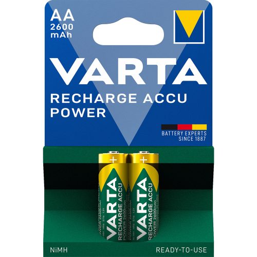 Elem tölthető akku AA ceruza 2600 mAH Power 2 db/csomag, Varta