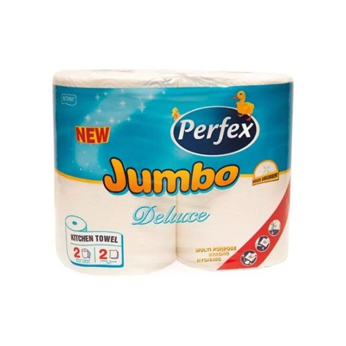 Háztartási papírtörlő kéztörlő 2 rétegű 2 tekercs/csomag 300 lap Boni Perfex Jumbo Deluxe