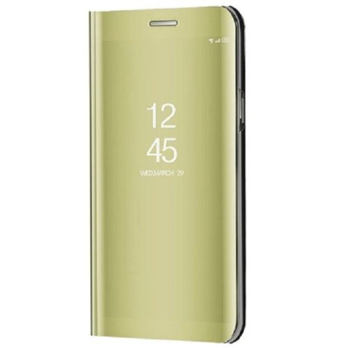 Samsung Galaxy A02 SM-A022F, Oldalra nyíló tok, hívás mutatóval, Smart View Cover, arany (utángyártott)