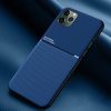 Huawei Mate 40 Pro Plus, Szilikon tok, közepesen ütésálló, mágneses tartóval kompatibilis, karbon minta, Wooze Carbon, sötétkék