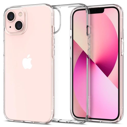 Apple iPhone 13 Mini, Szilikon tok, Spigen Liquid Crystal, átlátszó