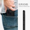 Apple iPhone 13, Szilikon tok, Spigen Rugged Armor, karbon minta, fekete