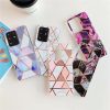 Apple iPhone 6 Plus / 6S Plus, Szilikon tok, sokszöges márvány minta, Wooze Geometric Marble, színes/rózsaszín