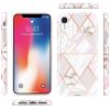 Xiaomi Redmi Note 9S / 9 Pro / 9 Pro Max, Szilikon tok, sokszöges márvány minta, Wooze Geometric Marble, színes/fehér