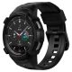 Samsung Galaxy Watch 4 Classic (46mm) SM-R890, Szilikon védőkeret, ütésálló, szíjjal, Spigen Rugged Armor Pro, fekete