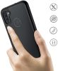 Samsung Galaxy A02 SM-A022F, Szilikon hátlap és műanyag előlapi tok, elő- és hátlapi üveggel, közepsen ütésálló, Wooze Power Case, fekete