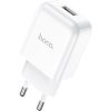 Hálózati töltő adapter, 10W, USB aljzat, Lightning kábellel, Hoco N2 Vigour, fehér