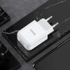 Hálózati töltő adapter, 10W, USB aljzat, Lightning kábellel, Hoco N2 Vigour, fehér