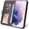 Samsung Galaxy A14 4G / A14 5G SM-A145F / A146B, Oldalra nyíló tok, stand, kártyatartóval, kézpánttal, Wooze Colour Wallet, kék