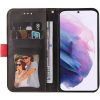 Samsung Galaxy A13 5G / A04s SM-A136U / A047F, Oldalra nyíló tok, stand, kártyatartóval, kézpánttal, Wooze Colour Wallet, piros