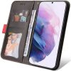 Samsung Galaxy A14 4G / A14 5G SM-A145F / A146B, Oldalra nyíló tok, stand, kártyatartóval, kézpánttal, Wooze Colour Wallet, piros