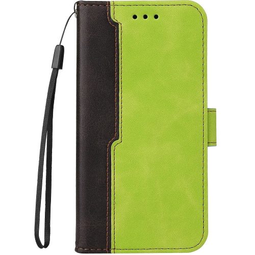 Samsung Galaxy A32 4G SM-A325F, Oldalra nyíló tok, stand, kártyatartóval, kézpánttal, Wooze Colour Wallet, zöld