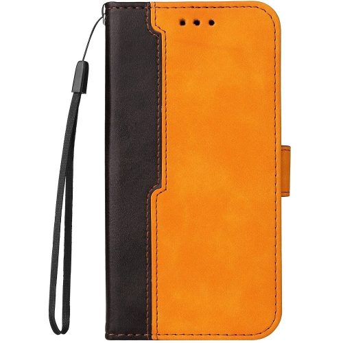 Xiaomi Mi 11 Lite / 11 Lite 5G / 11 Lite 5G NE, Oldalra nyíló tok, stand, kártyatartóval, kézpánttal, Wooze Colour Wallet, narancssárga