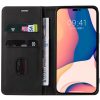 OnePlus Nord CE 2 Lite 5G, Oldalra nyíló tok, stand, kártyatartóval, kézpánttal, Wooze Business Plus, fekete