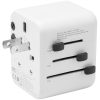 Hálózati töltő adapter + átalakító, USA / EU / AUS / UK, 12W, USB aljzat, USB Type-C aljzat, Tactical PTP Travel, fehér