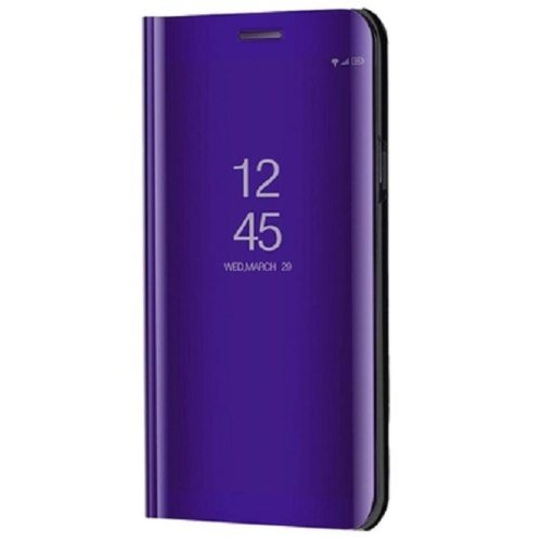 Huawei P40, Oldalra nyíló tok, hívás mutatóval, Smart View Cover, lila (utángyártott)