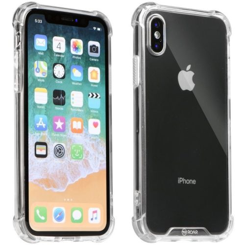 Apple iPhone 11 Pro, Szilikon védőkeret, akril hátlap, közepesen ütésálló, Armor Jelly Case, Roar, átlátszó