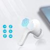 Bluetooth sztereó fülhallgató, v5.0, TWS, töltőtok, érintés vezérlés, zajszűrővel, vízálló, EarFun Air TW200W, fehér