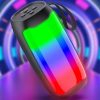 Bluetooth hordozható hangszóró, 5W, v5.0, TWS, TF kártyaolvasó, USB aljzat, Kihangosított hívás támogatás, RGB világítás, Kakusiga KSC-822 Bosi, fekete