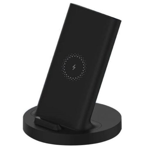 Univerzális vezeték nélküli töltő állomás, Qi Wireless, 20W, asztali tartó, USB Type-C aljzat, gyorstöltő, Xiaomi, fekete, gyári