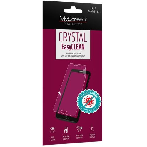 Samsung Galaxy S21 5G SM-G991, Kijelzővédő fólia (az íves részre NEM hajlik rá!), MyScreen Protector Antibacterial, Clear Prémium