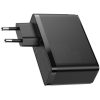 Hálózati töltő adapter, 100W, 2 x USB aljzat, 2 x USB Type-C aljzat, gyorstöltés, PD, GaN2, Baseus GaN2 Pro, fekete