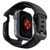 Apple Watch 7-8 (45mm), Szilikon védőkeret és szíj, Spigen Liquid Air Pro, fekete