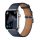 Apple Watch 1-6, SE, SE (2022) (38 / 40 mm) / Watch 7-8 (41 mm), bőr pótszíj, állítható, Hoco WA17, sötétkék