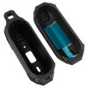 Bluetooth fülhallgató töltőtok tartó, műanyag + szilikon, Magsafe kompatibilis, karabiner, Apple AirPods Pro 2 kompatibilis, Spigen Tough Armor Mag, fekete