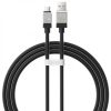 USB töltő- és adatkábel, USB Type-C, 100 cm, 6000 mA, 100W, törésgátlóval, gyorstöltés, Baseus Coolplay, CAKW000601, fekete