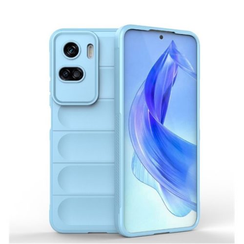 Huawei Honor 90 Lite, Szilikon tok, közepesen ütésálló, 3D minta, világoskék