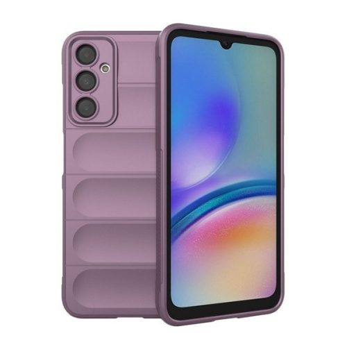 Samsung Galaxy A05s SM-A057F, Szilikon tok, közepesen ütésálló, 3D minta, lila