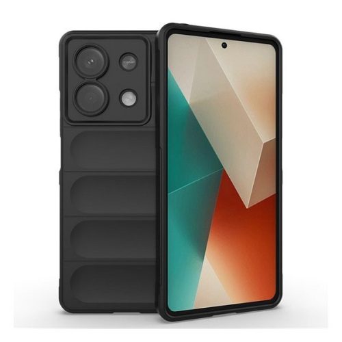 Xiaomi Redmi Note 13 5G, Szilikon tok, közepesen ütésálló, 3D minta, fekete